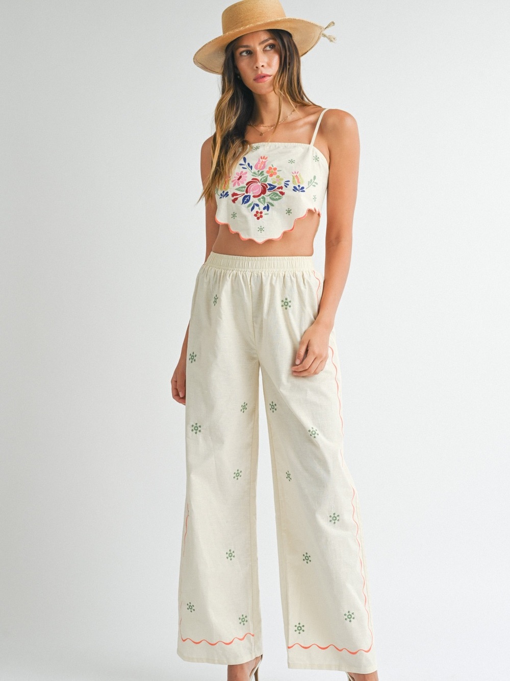 Stella Embo Scarf Top and Pants Set